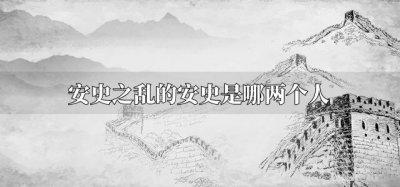 ​安史之乱的安史是哪两个人