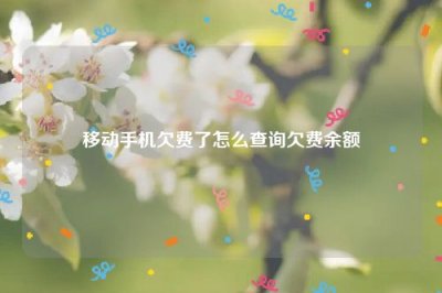 ​移动手机欠费了怎么查询欠费余额