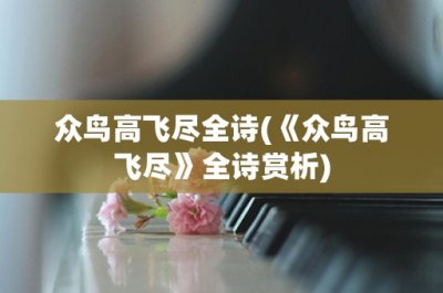​众鸟高飞尽全诗(《众鸟高飞尽》全诗赏析)