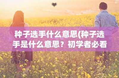 ​种子选手什么意思(种子选手是什么意思？初学者必看的解释)