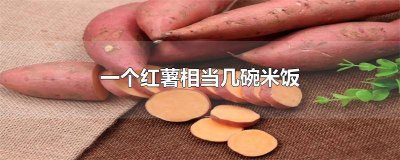 ​一个红薯和一碗米饭 两个红薯相当于几碗饭