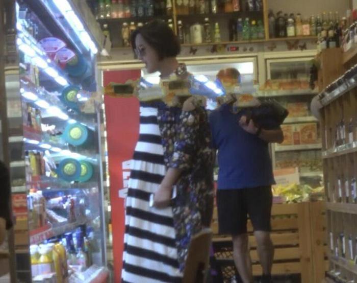 张歆艺挺7个月孕肚深夜觅食，胖成圆脸双下巴