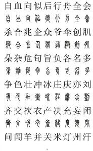 ​篆楷对照2500字表，很有用。值得收藏