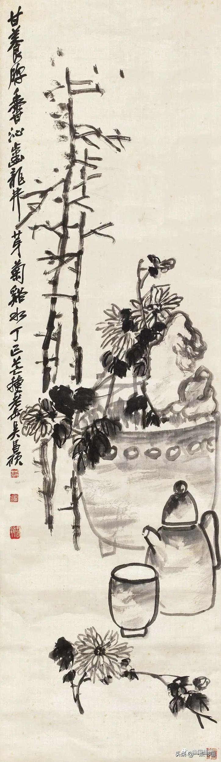 吴昌硕简介及代表作品(吴昌硕 精品80幅欣赏)