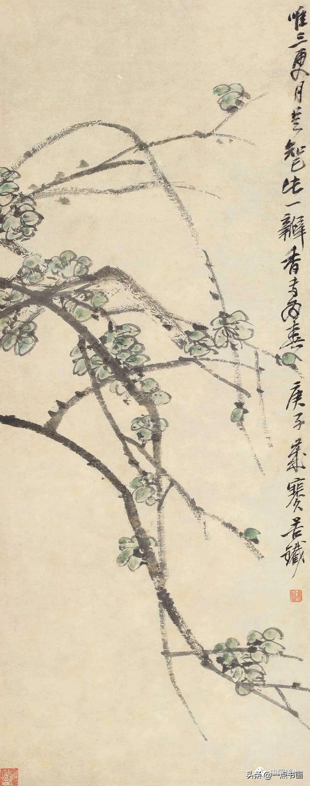 吴昌硕简介及代表作品(吴昌硕 精品80幅欣赏)