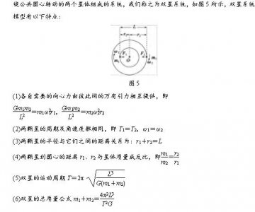 ​天体运动中双星系统模型