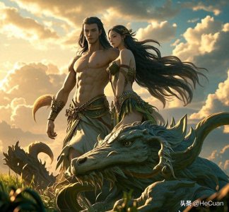 ​伏羲女娲滚磨问天成亲的传说