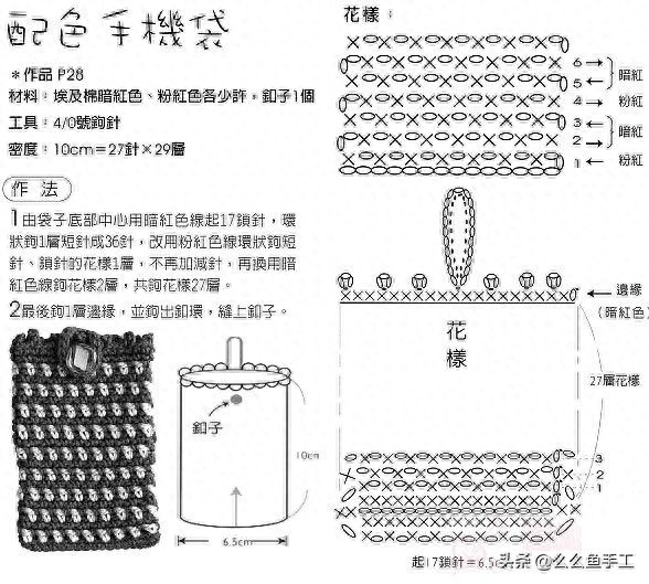 各种钩针包包图解，总有一款你喜欢，值得收藏