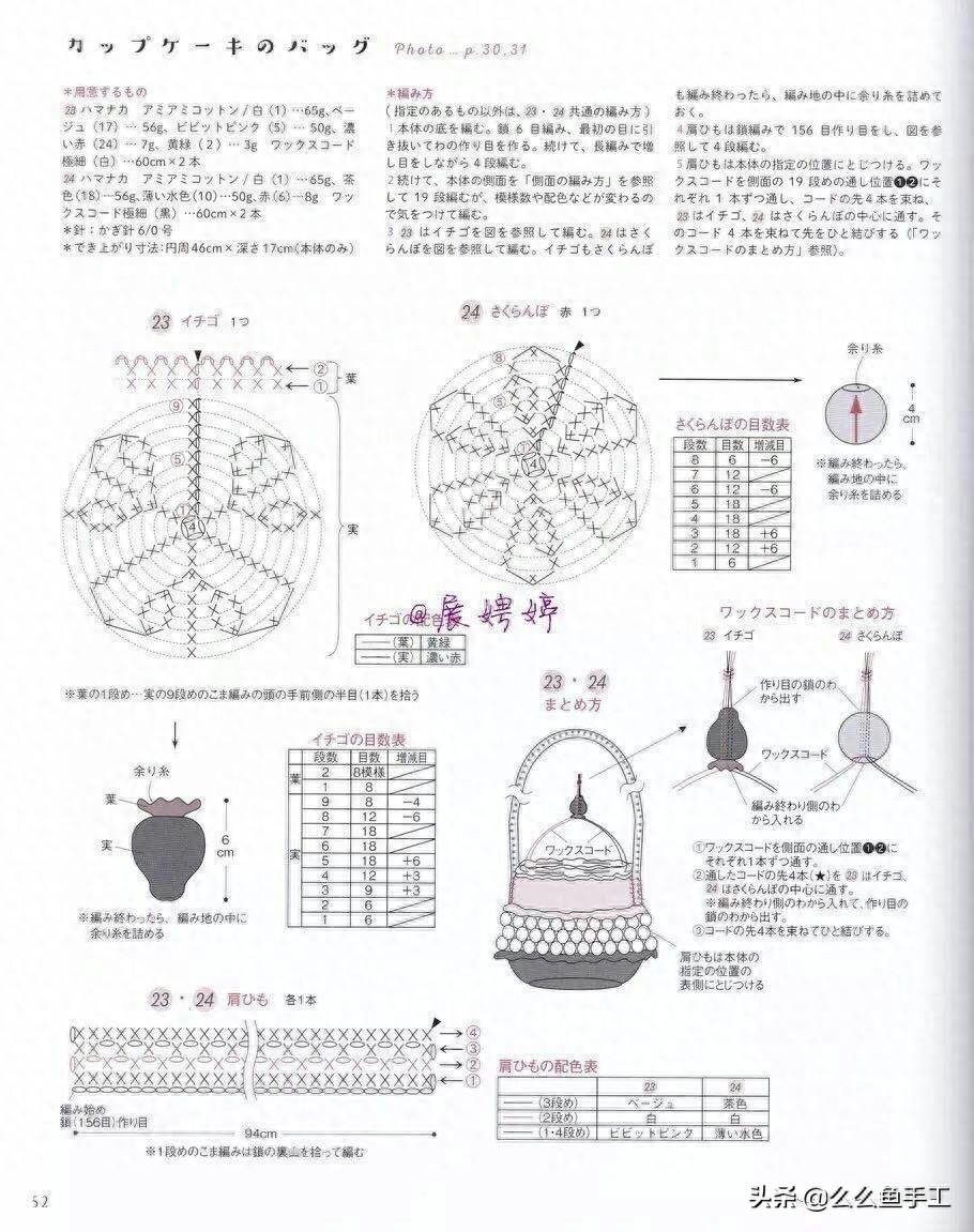 各种钩针包包图解，总有一款你喜欢，值得收藏