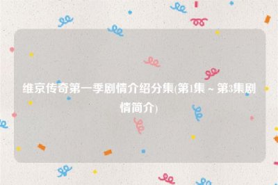 ​维京传奇第一季剧情介绍分集(第1集～第3集剧情简介)