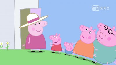 ​简笔画小猪佩奇一家人去奶奶家，和宝贝一起亲子绘画